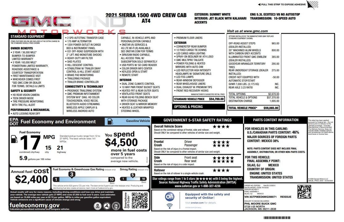 2021 GMC Sierra 1500