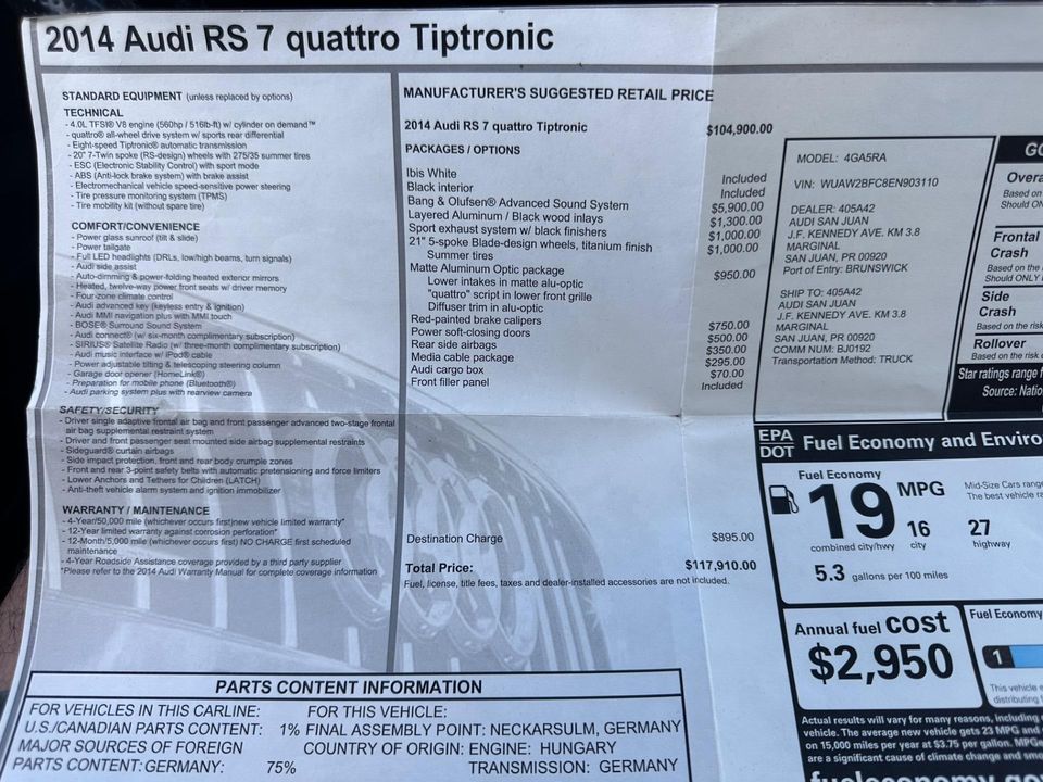 2014 Audi RS 7