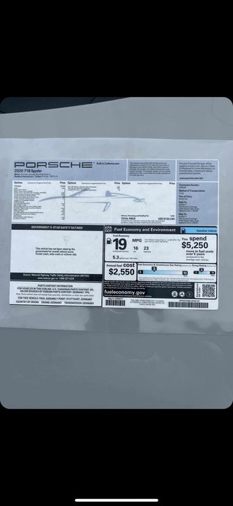 2020 Porsche 718 Boxster