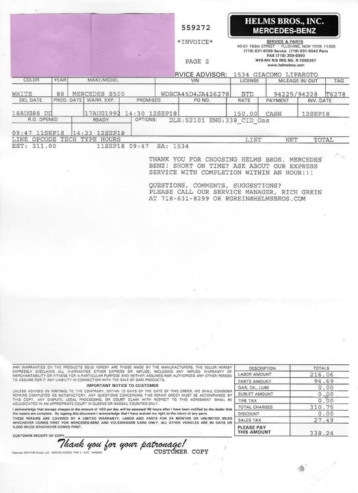 1988 Mercedes-Benz 560SEC
