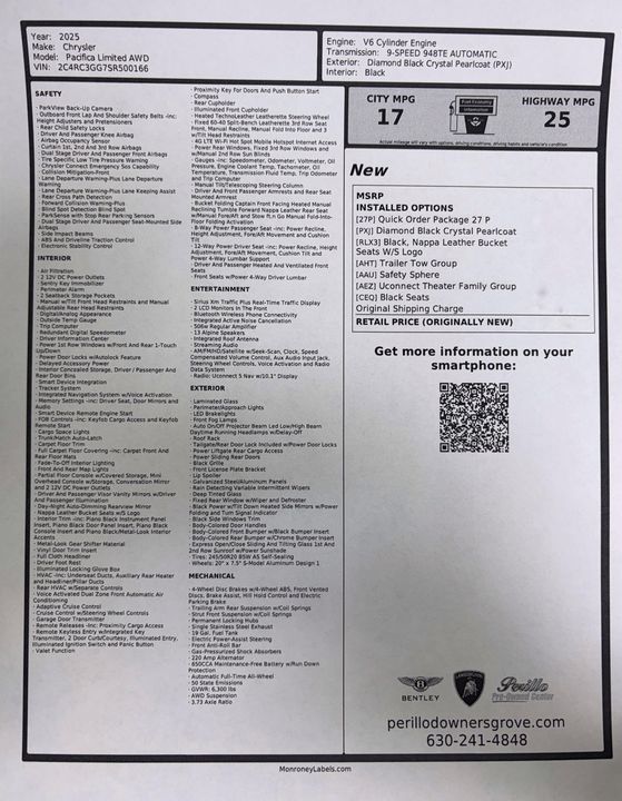 2025 Chrysler Pacifica