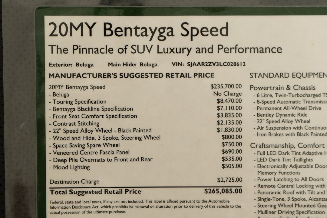 2020 Bentley Bentayga