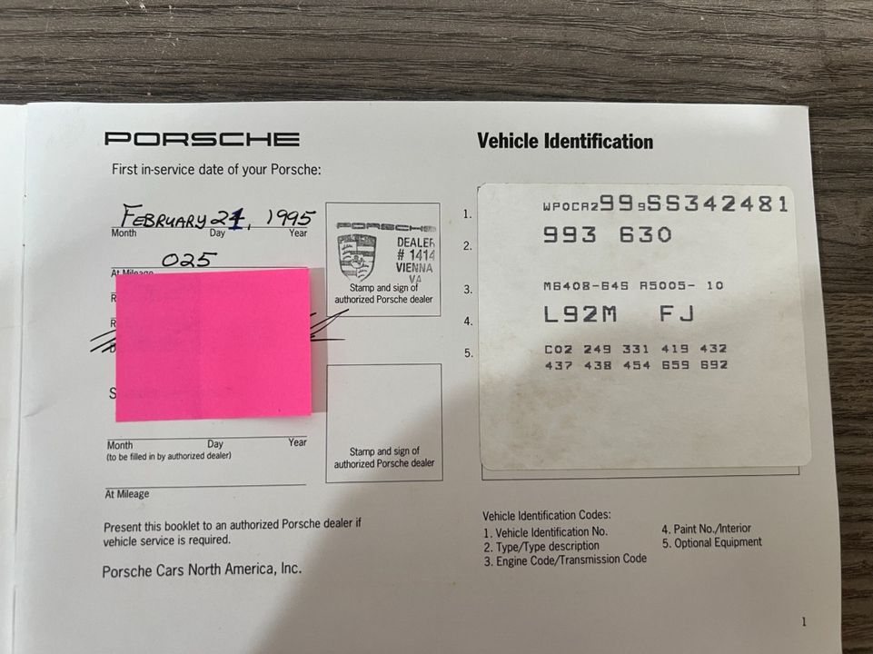 1995 Porsche 993 Carrera