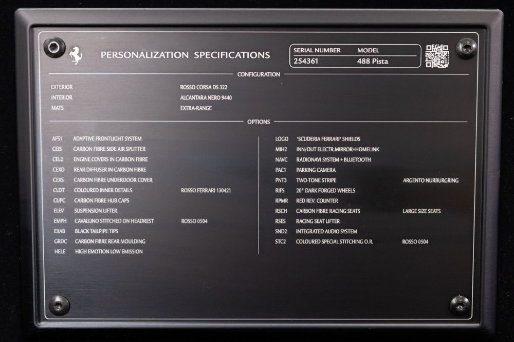 2020 Ferrari 488 Pista