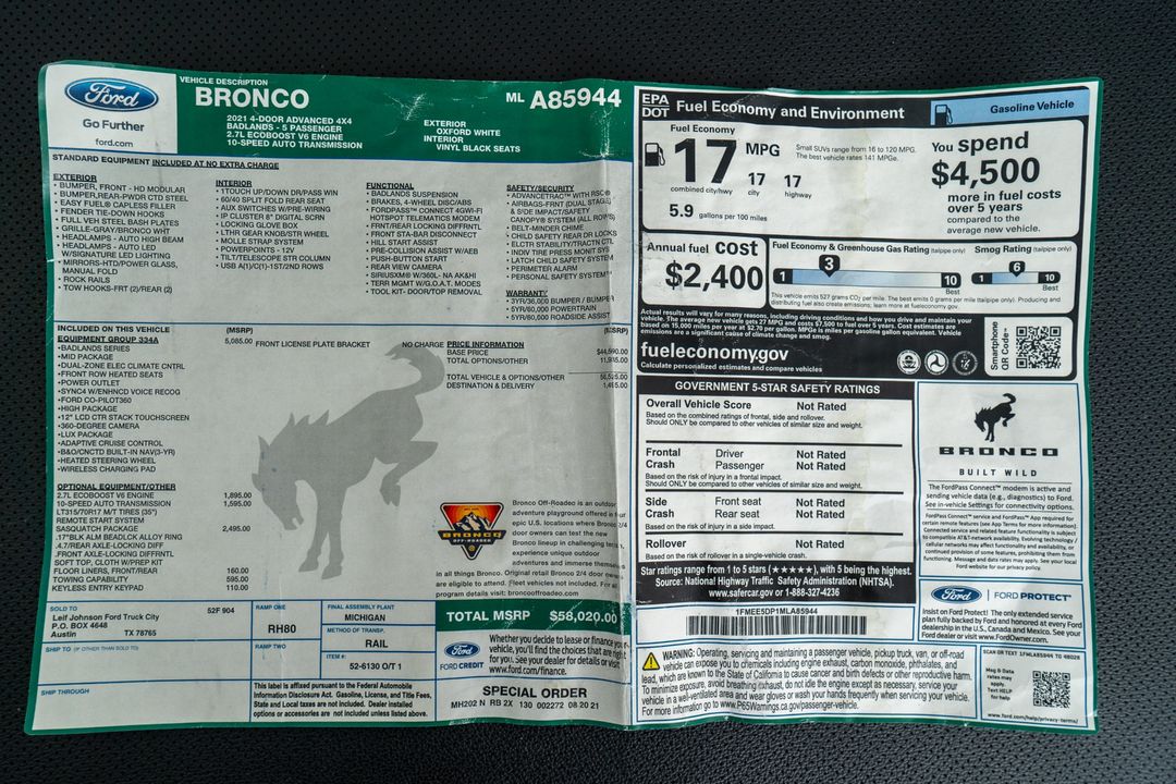 2021 Ford Bronco