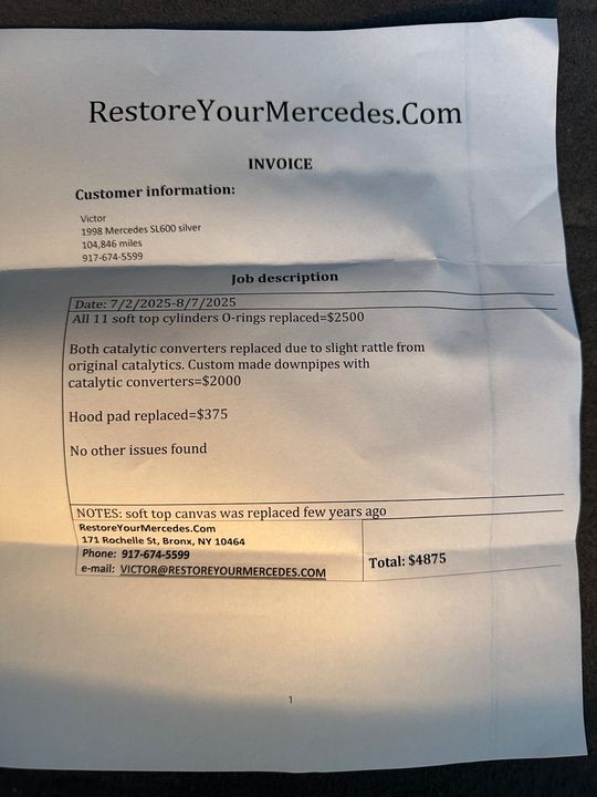 1998 Mercedes-Benz Sl600
