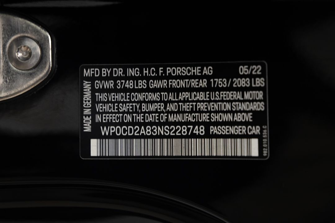 2022 Porsche 718 Boxster GTS 4.0