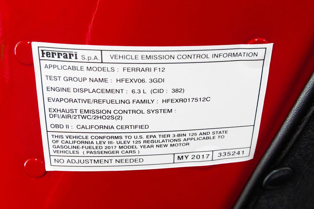 2017 Ferrari F12