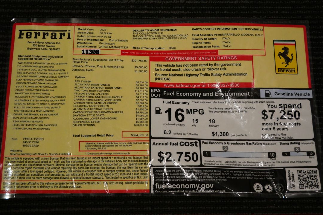 2022 Ferrari F8