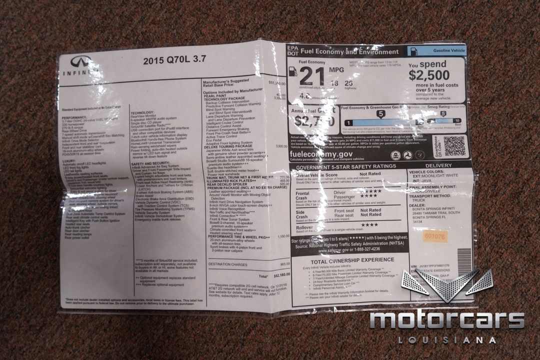 2015 INFINITI Q70L