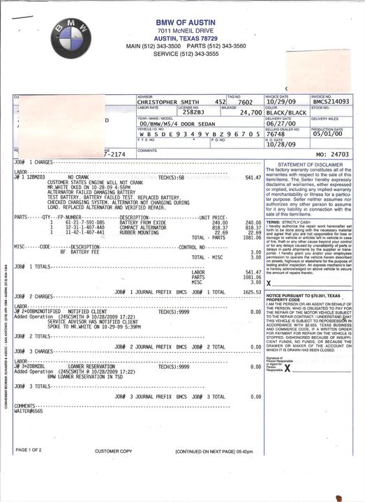 2000 BMW M5