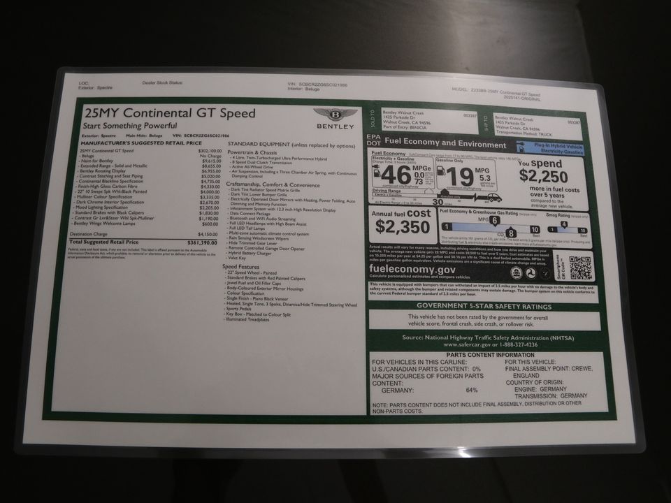 2025 Bentley Continental GT