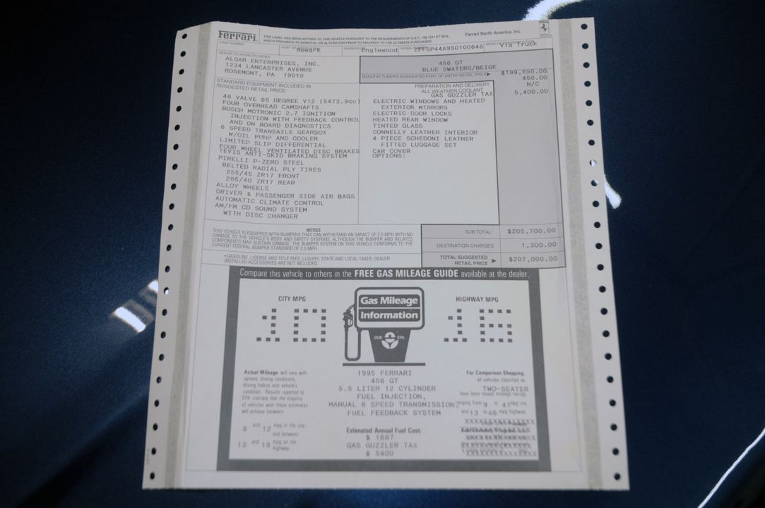 1995 Ferrari 456 GT Manual
