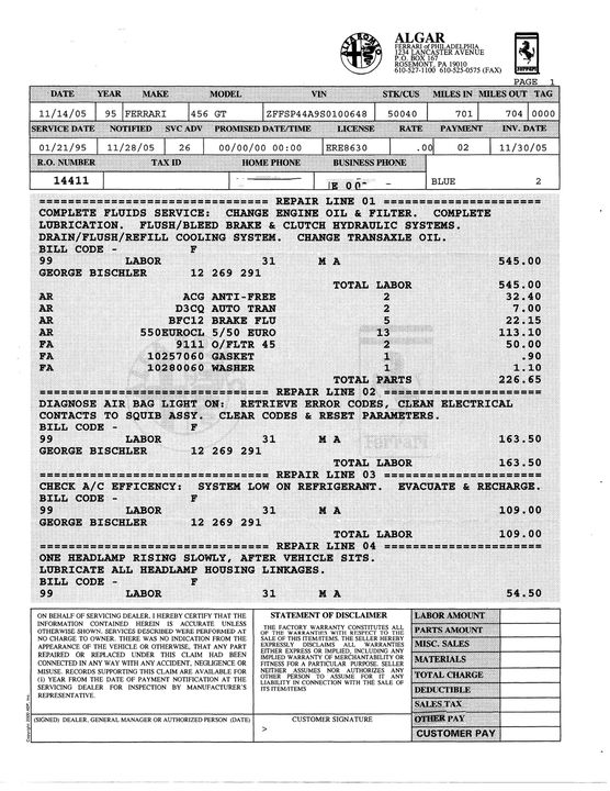 1995 Ferrari 456 GT Manual