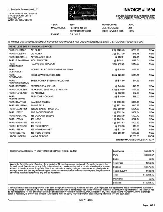 1995 Ferrari 456 GT Manual