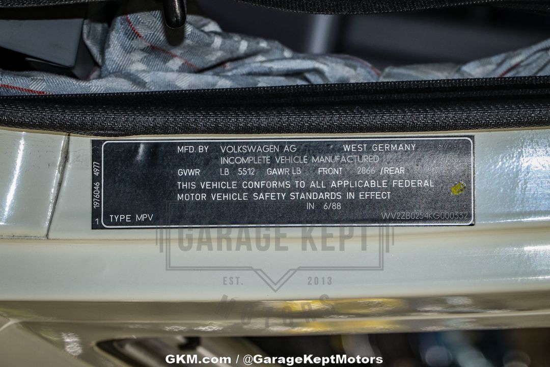 1989 Volkswagen Vanagon Westfalia