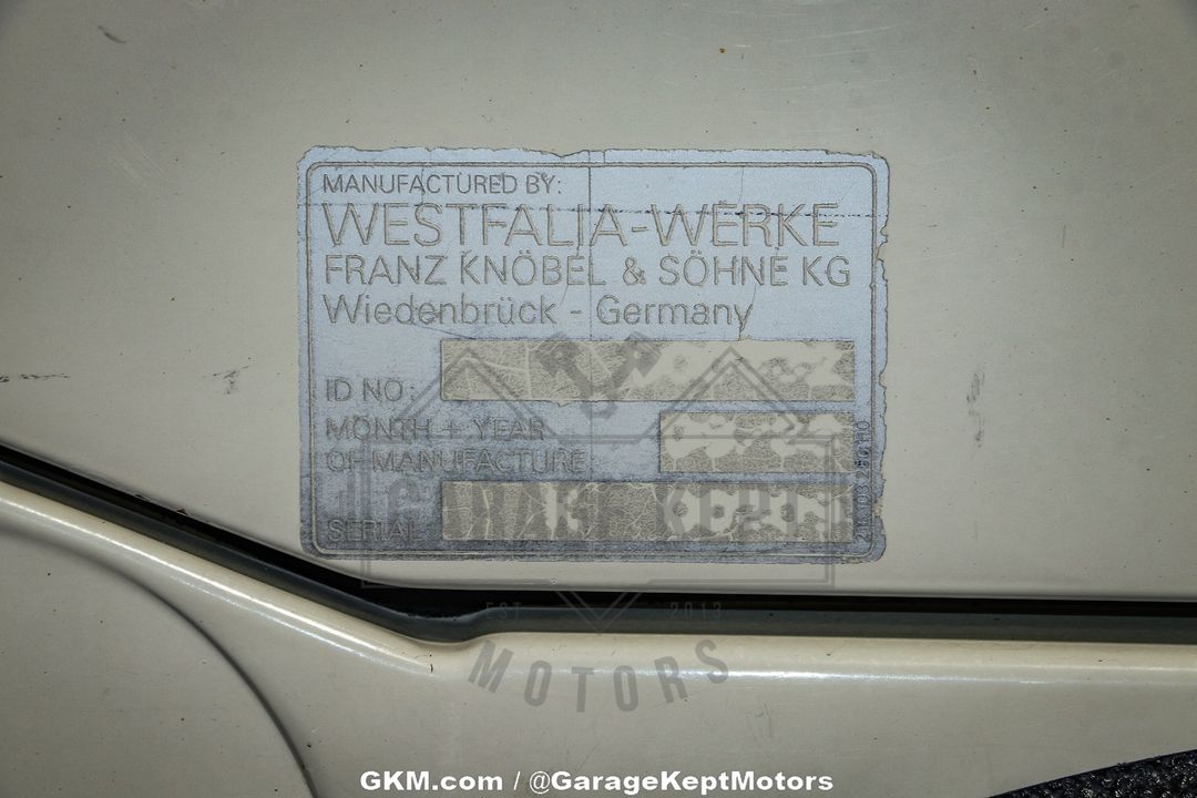 1989 Volkswagen Vanagon Westfalia