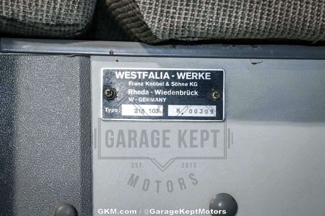 1989 Volkswagen Vanagon Westfalia