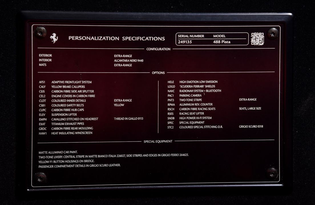 2020 Ferrari 488 Pista