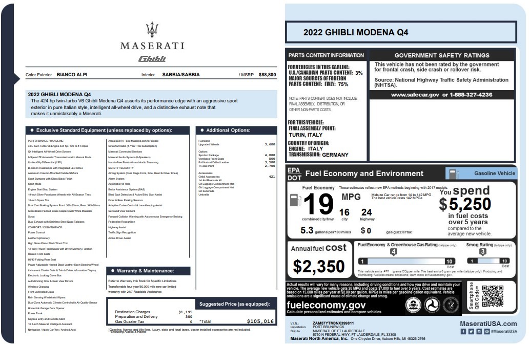 2022 Maserati Ghibli