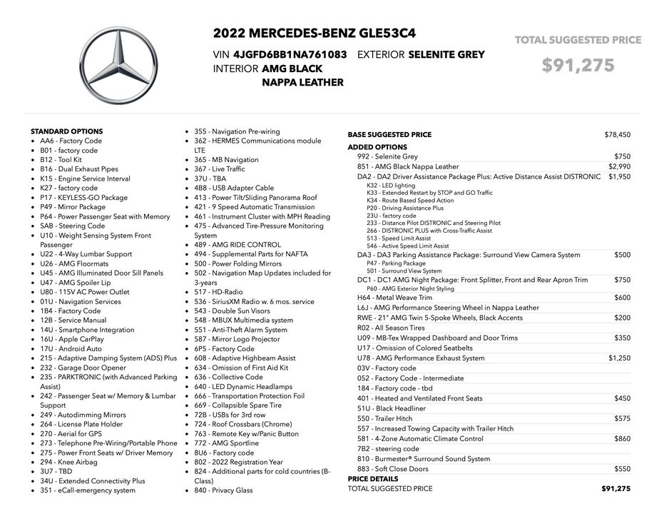 2022 Mercedes-Benz AMG GLE 53 4MATIC Coupe