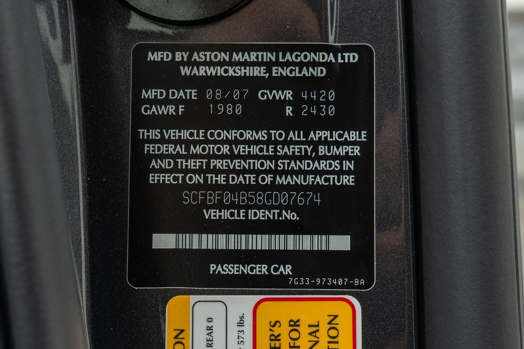 2008 Aston Martin V8 Vantage