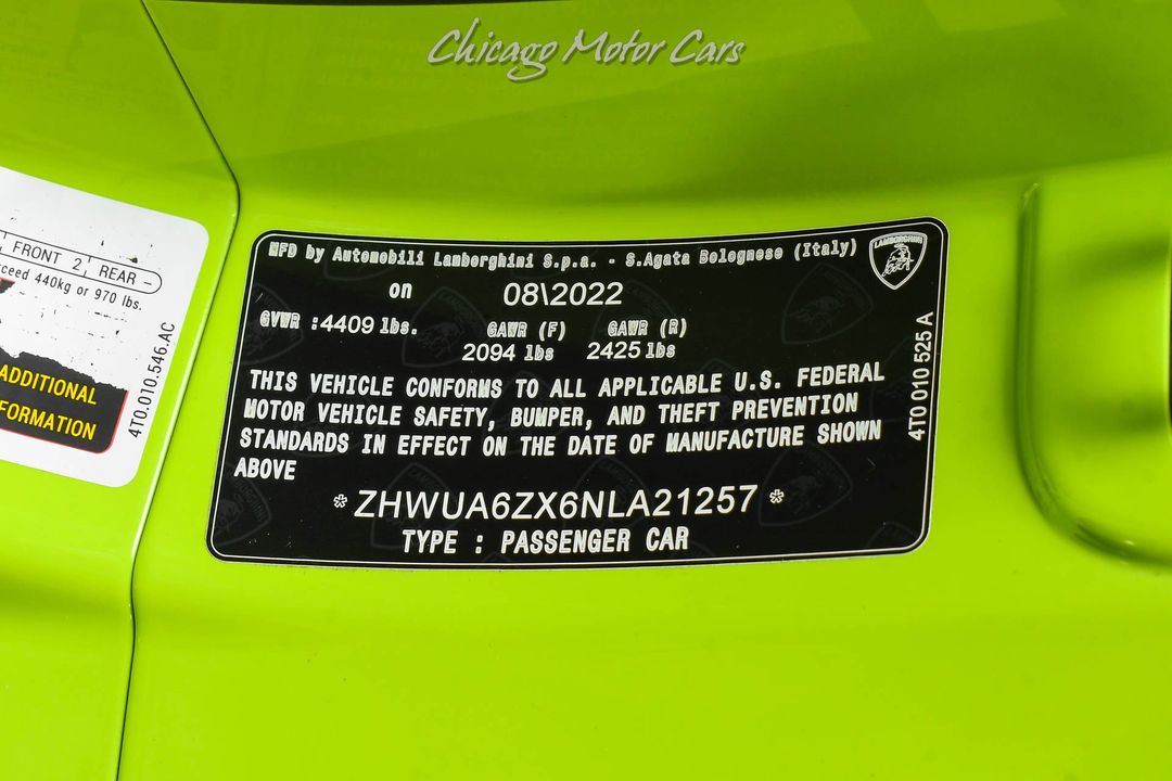 2022 Lamborghini Huracan STO