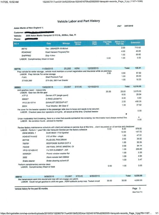2005 Aston Martin Vanquish S
