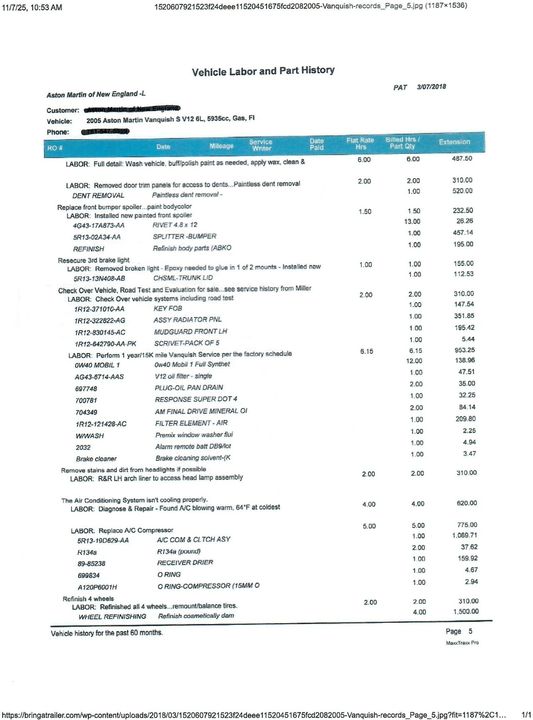 2005 Aston Martin Vanquish S