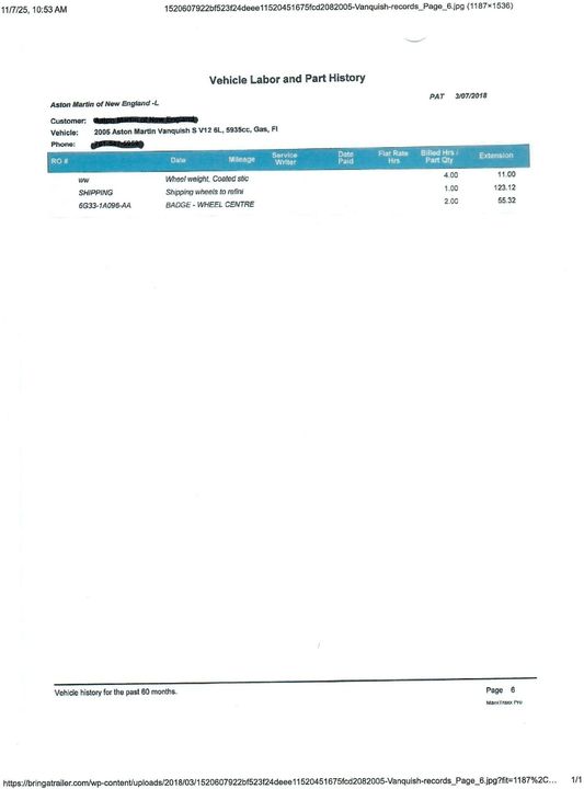 2005 Aston Martin Vanquish S