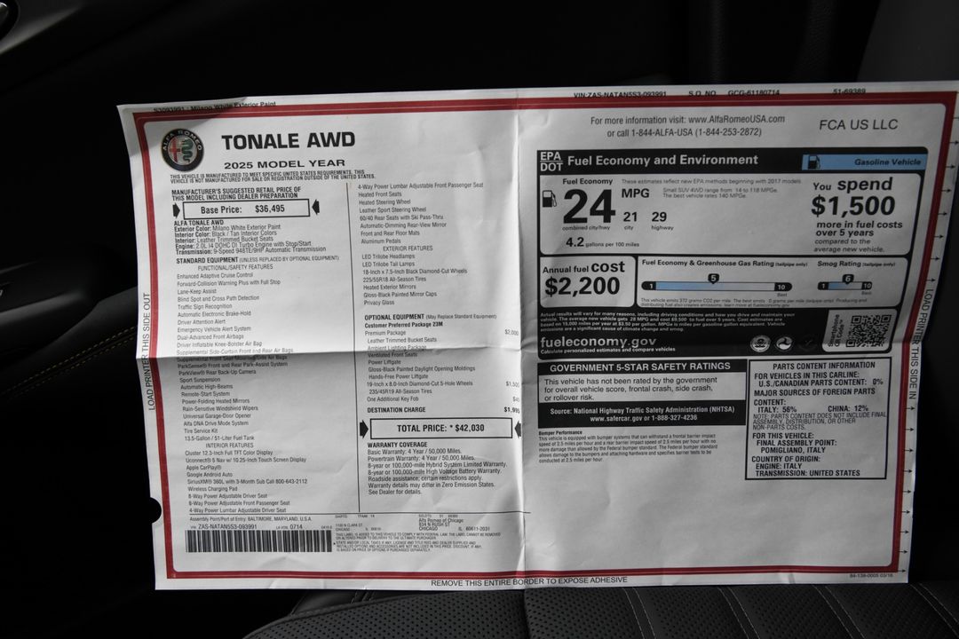 2025 Alfa Romeo Tonale