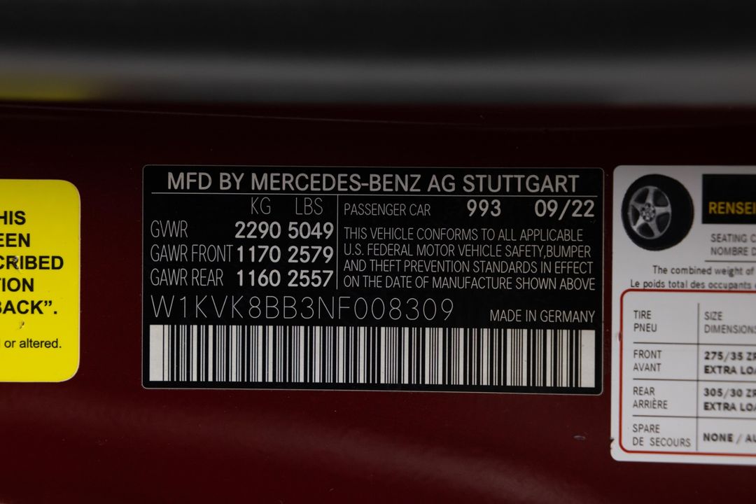 2022 Mercedes-Benz SL 63 AMG