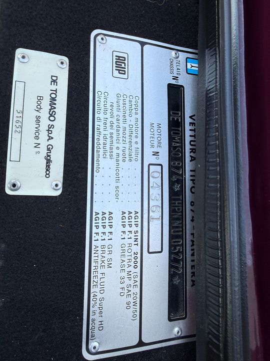 1973 De Tomaso Pantera