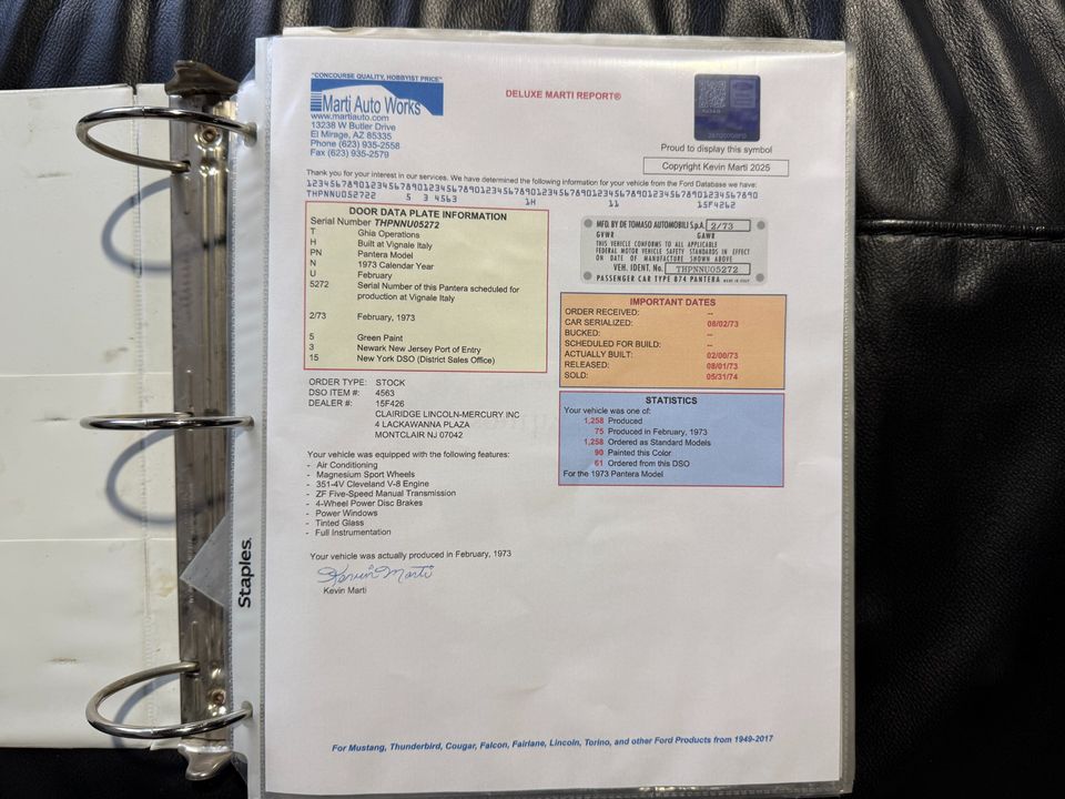 1973 De Tomaso Pantera