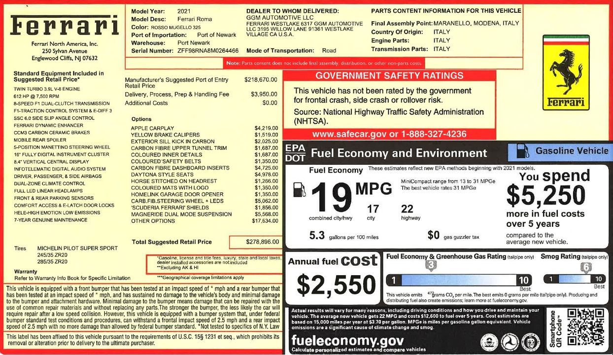 2021 Ferrari Roma