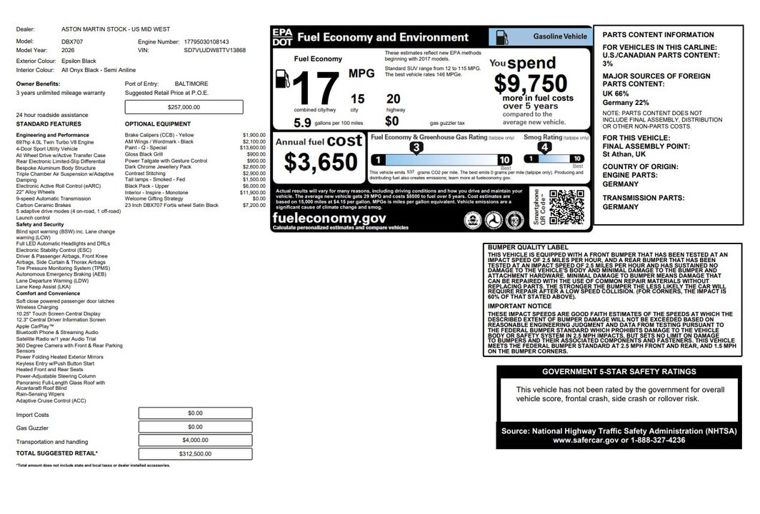 2026 Aston Martin DBX