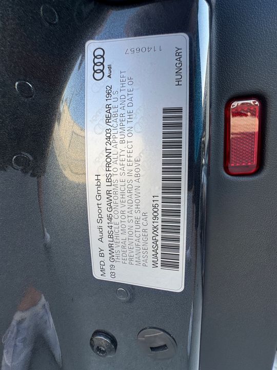 2019 Audi TT RS 2.5T quattro