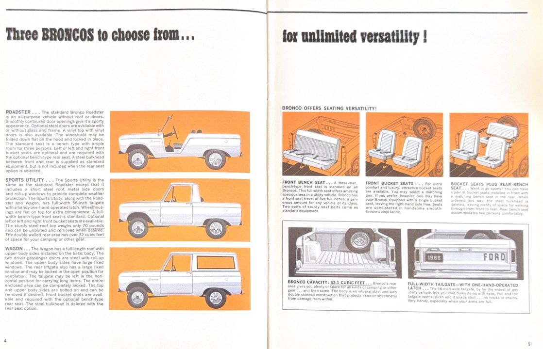 1966 Ford Bronco Half Cab 302
