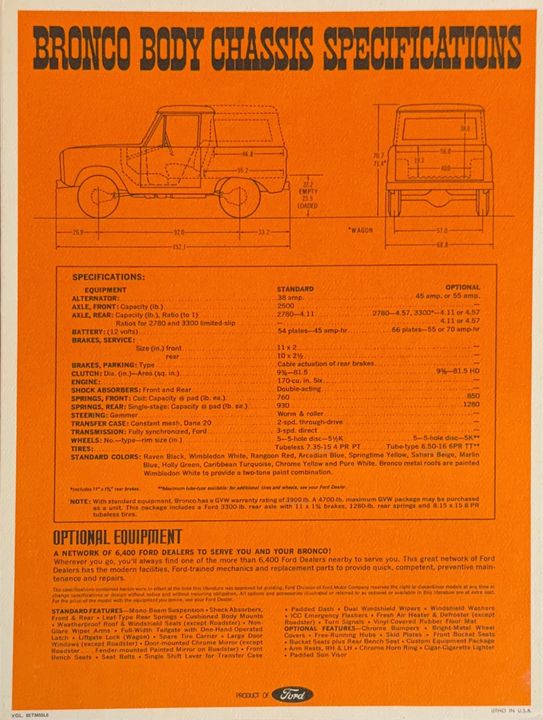 1966 Ford Bronco Half Cab 302