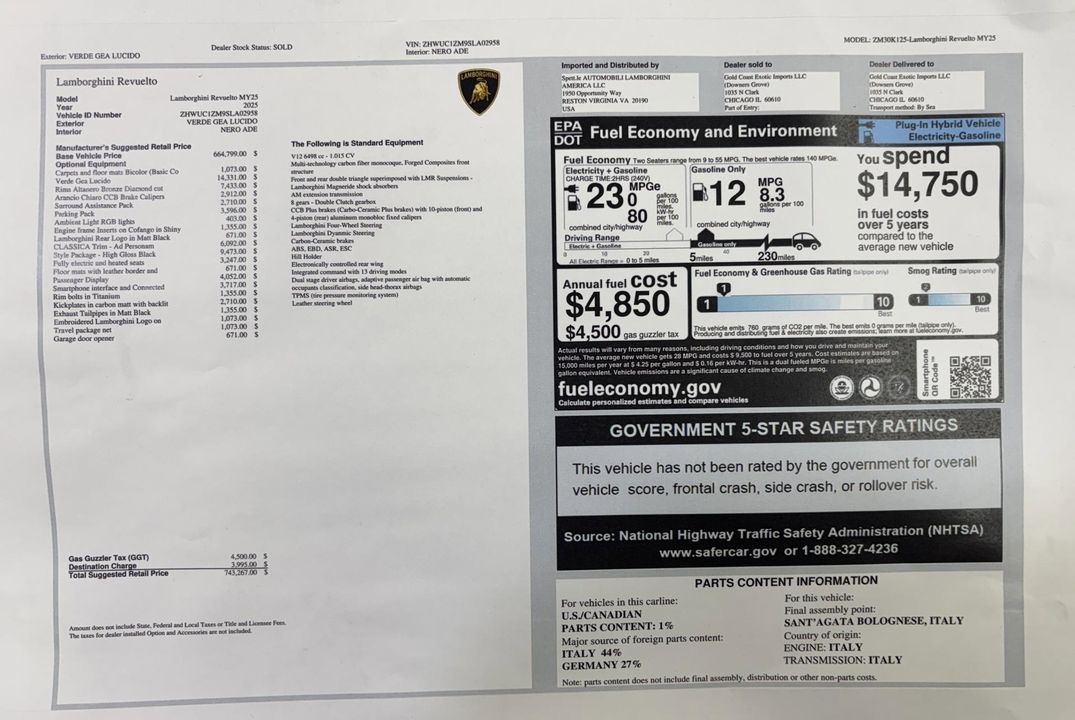 2025 Lamborghini Revuelto