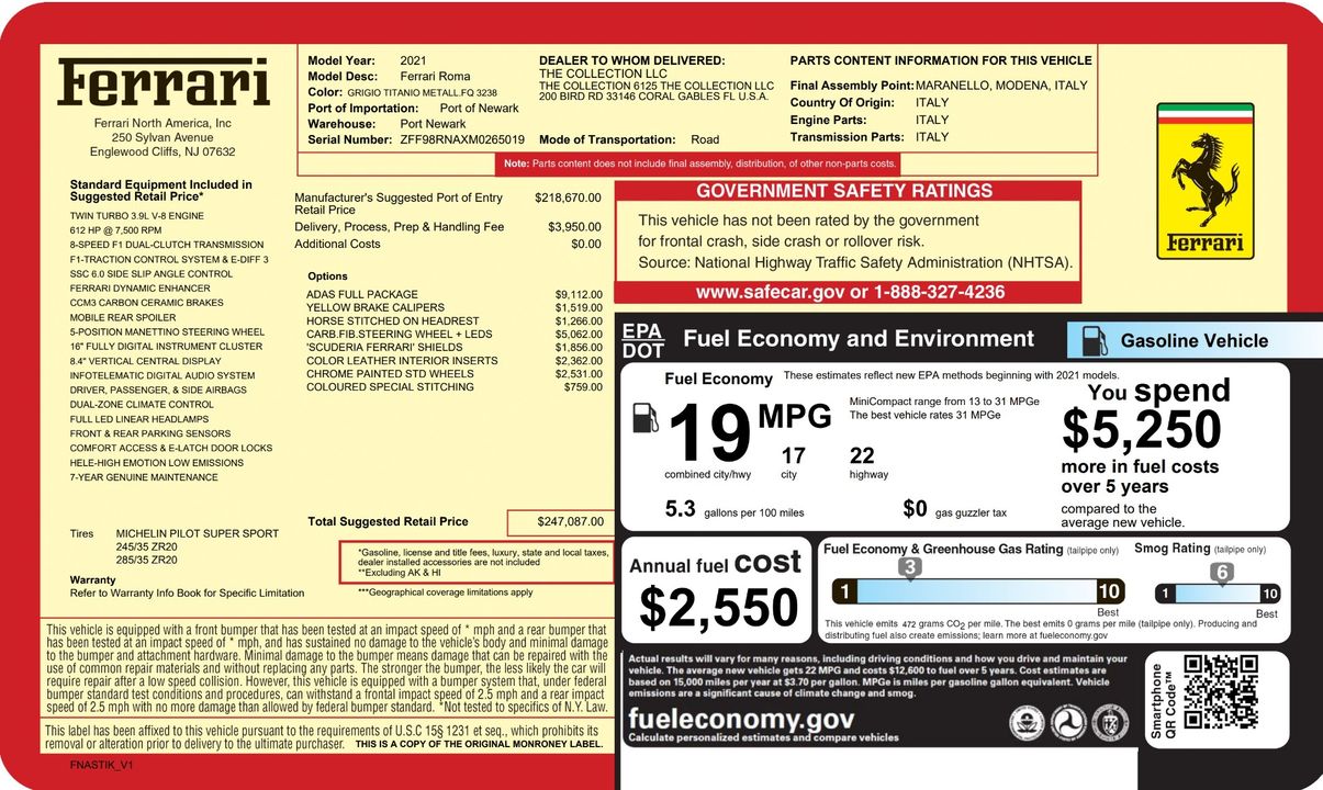 2021 Ferrari Roma