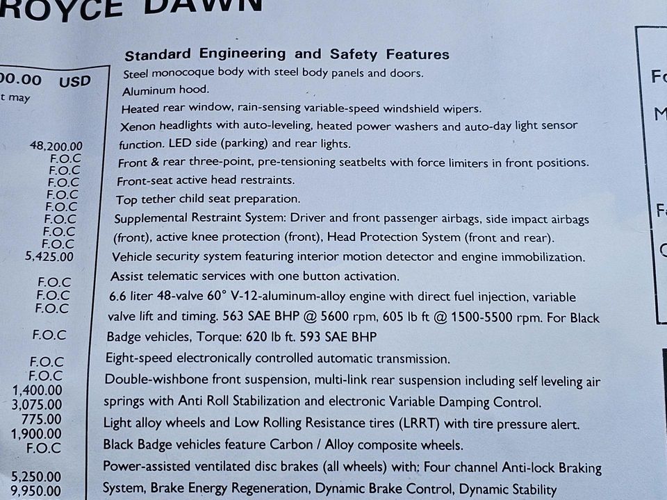2018 Rolls-Royce Dawn