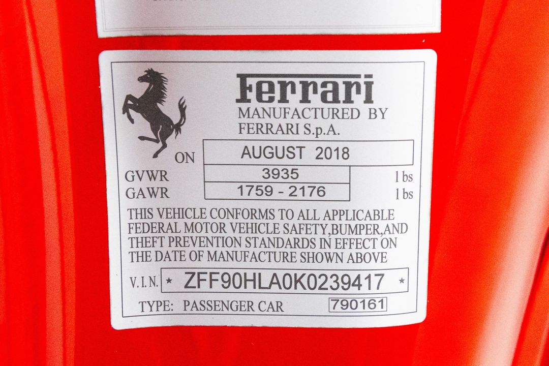 2019 Ferrari 488 Pista