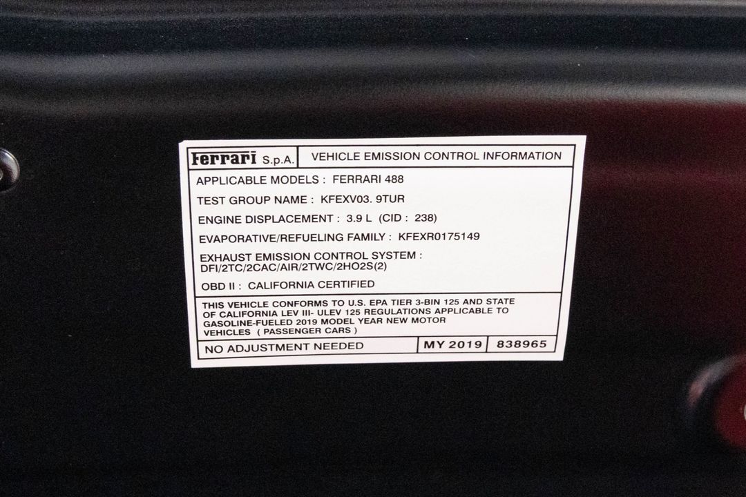 2019 Ferrari 488 Pista