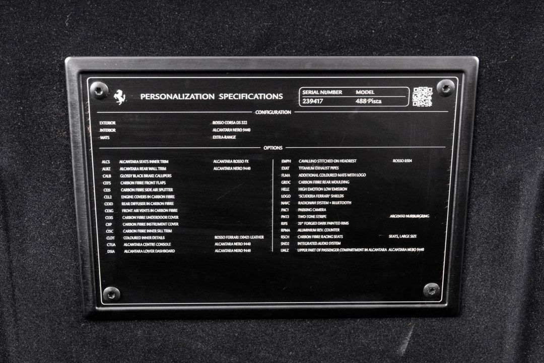 2019 Ferrari 488 Pista