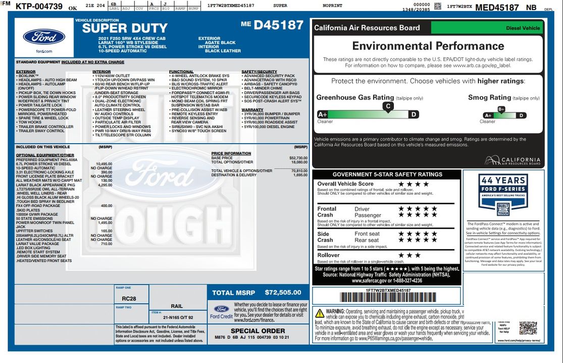 2021 Ford Super Duty F-250 LARIAT