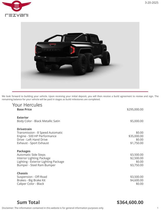 2020 Rezvani Hercules