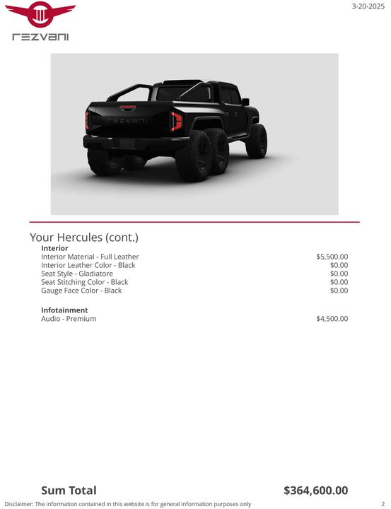 2020 Rezvani Hercules