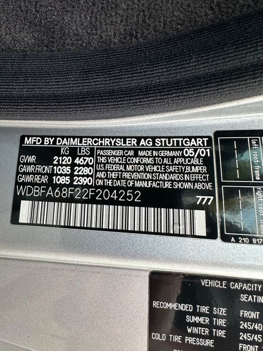 2002 Mercedes-Benz SL500 Silver Arrow