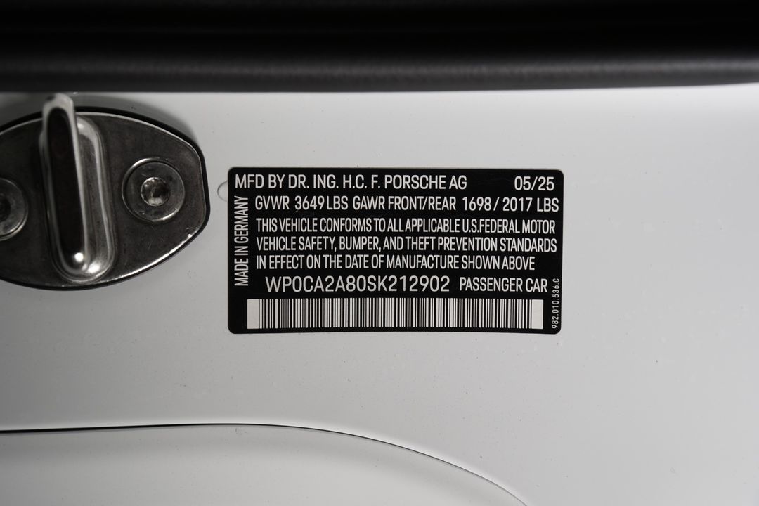 2025 Porsche 718 Boxster